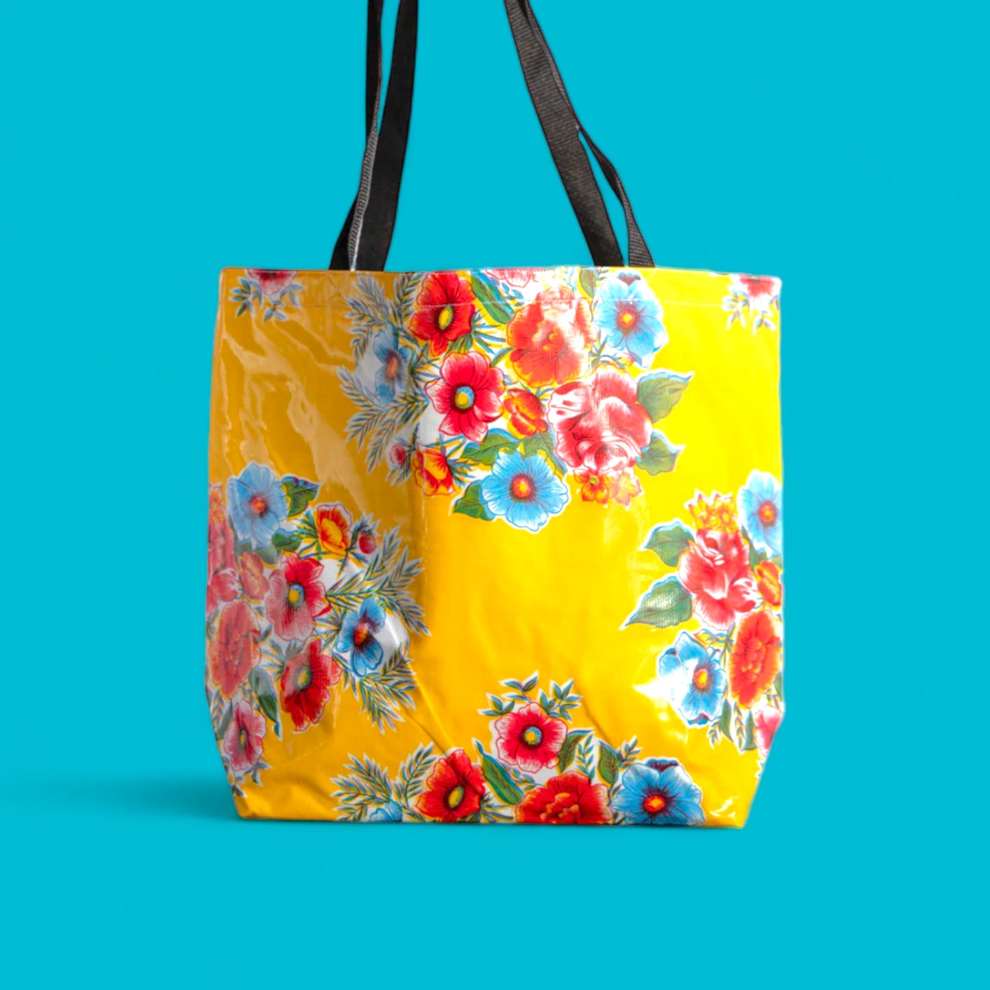 Large Yellow Ladybird Oilcloth Shopper - Hella Kitsch