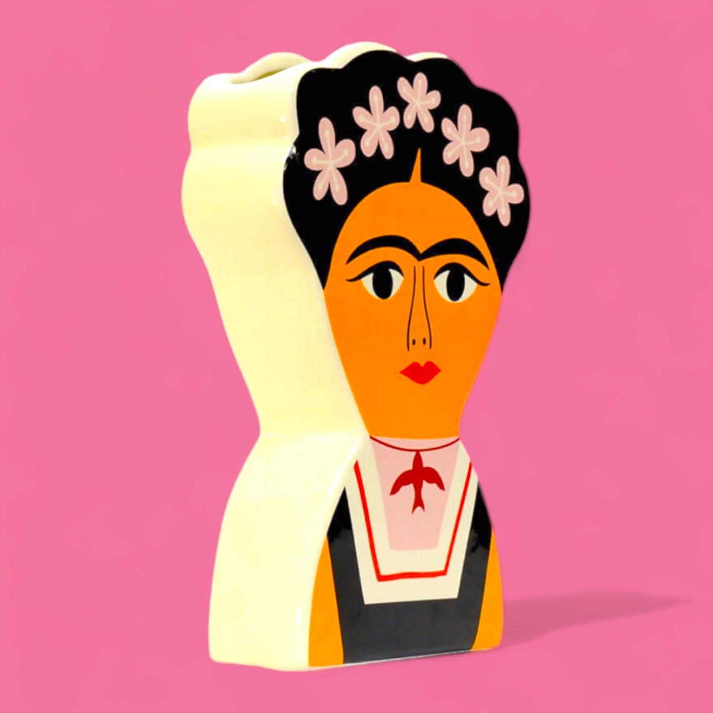 Frida Kahlo Ceramic Vase - Hella Kitsch