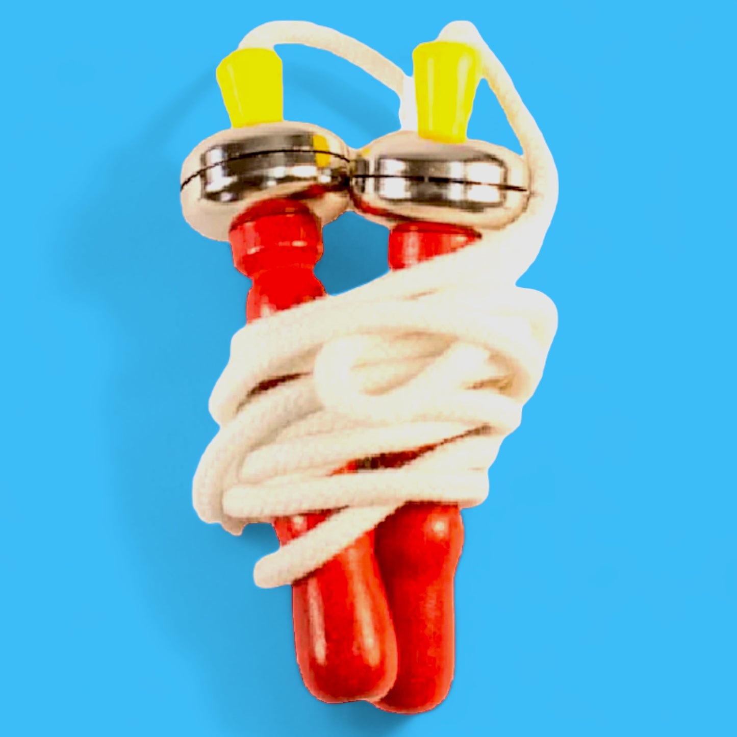 Double-Bell Wooden Handle Jump Rope - Hella Kitsch