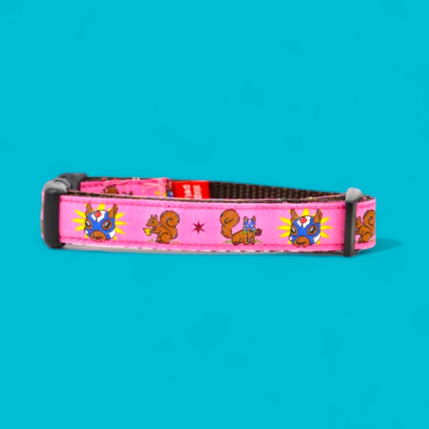 Lucha Squirrel Dog Collar - Tulip - Hella Kitsch