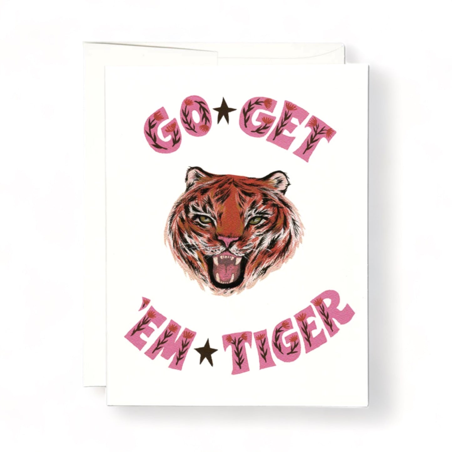 Go Get ‘Em Tiger Greeting Card - Hella Kitsch