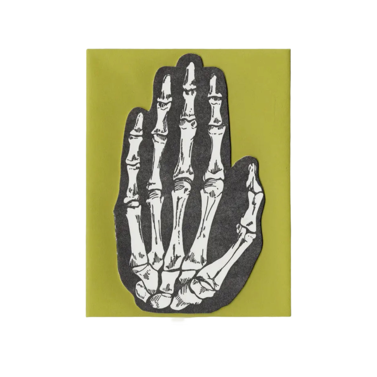 Bony Hand Die Cut Greeting Card - Hella Kitsch