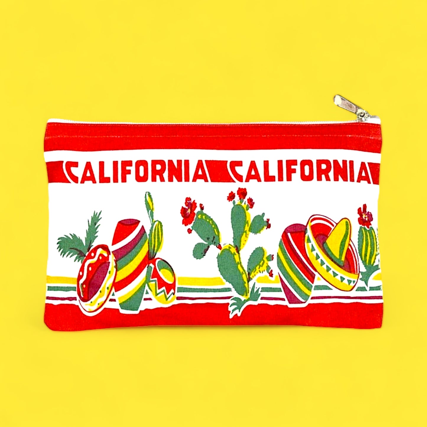 California Retro Zippered Pouch - Hella Kitsch