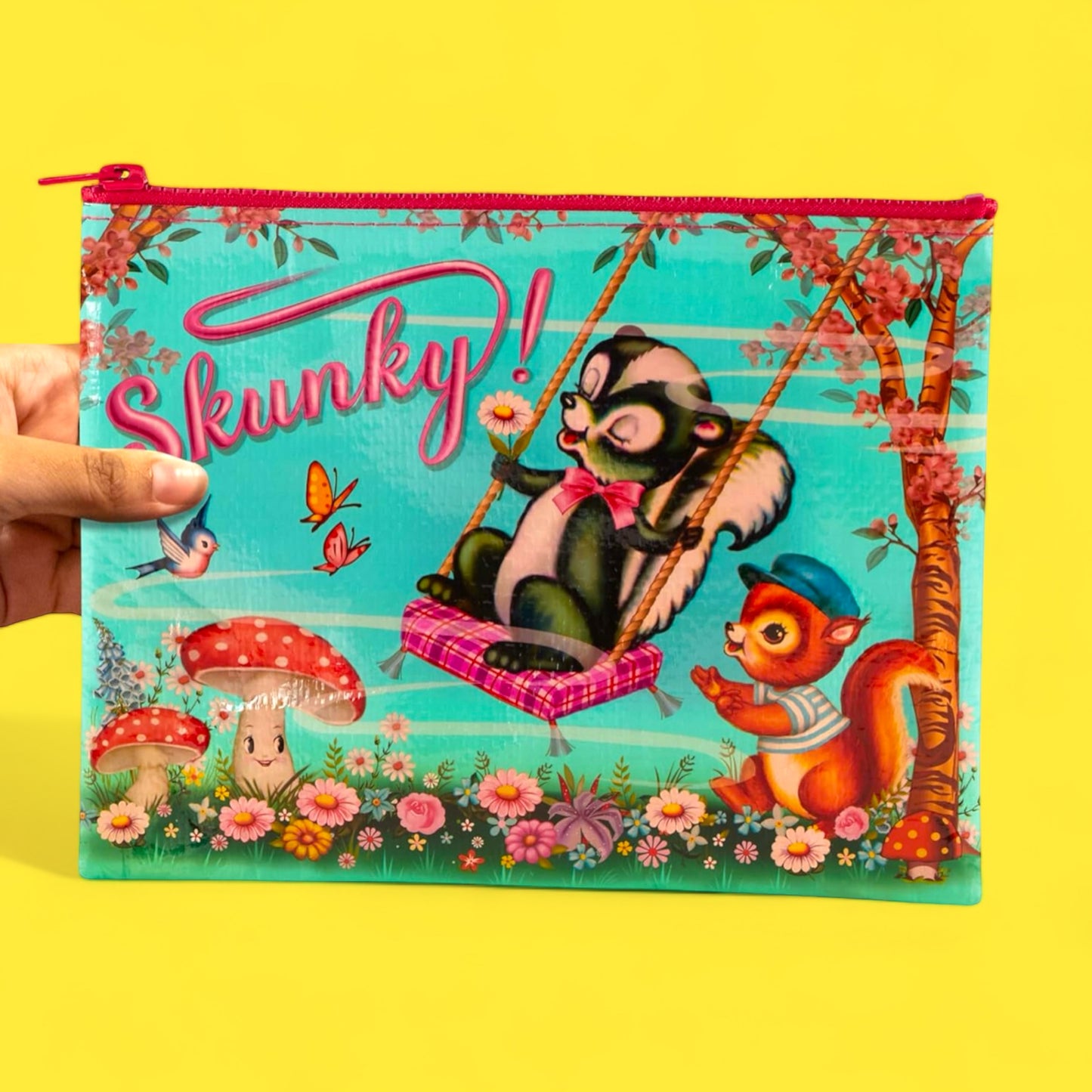 Fiona Hewitt “Skunky” Zipper Pouch - Hella Kitsch