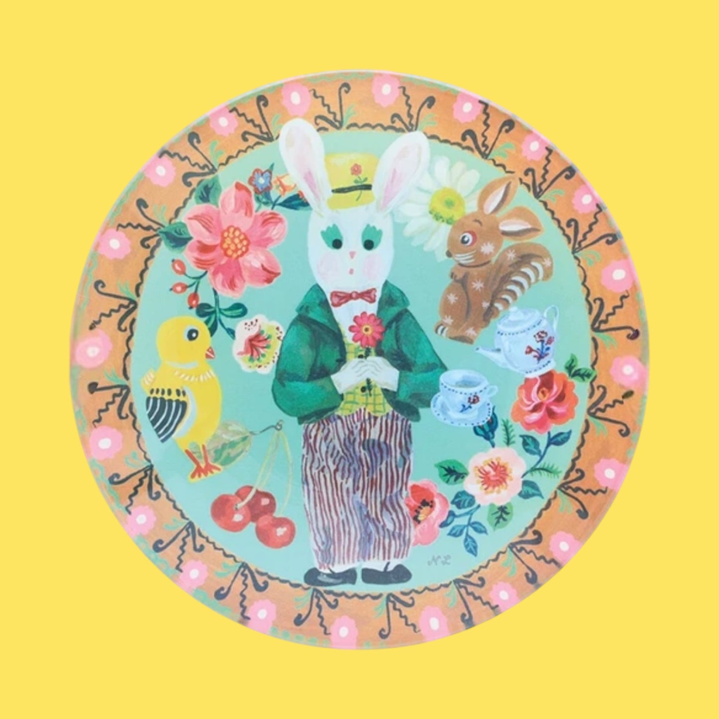 Nathalie Lete Trinket Tray - Gardener Rabbit - Hella Kitsch