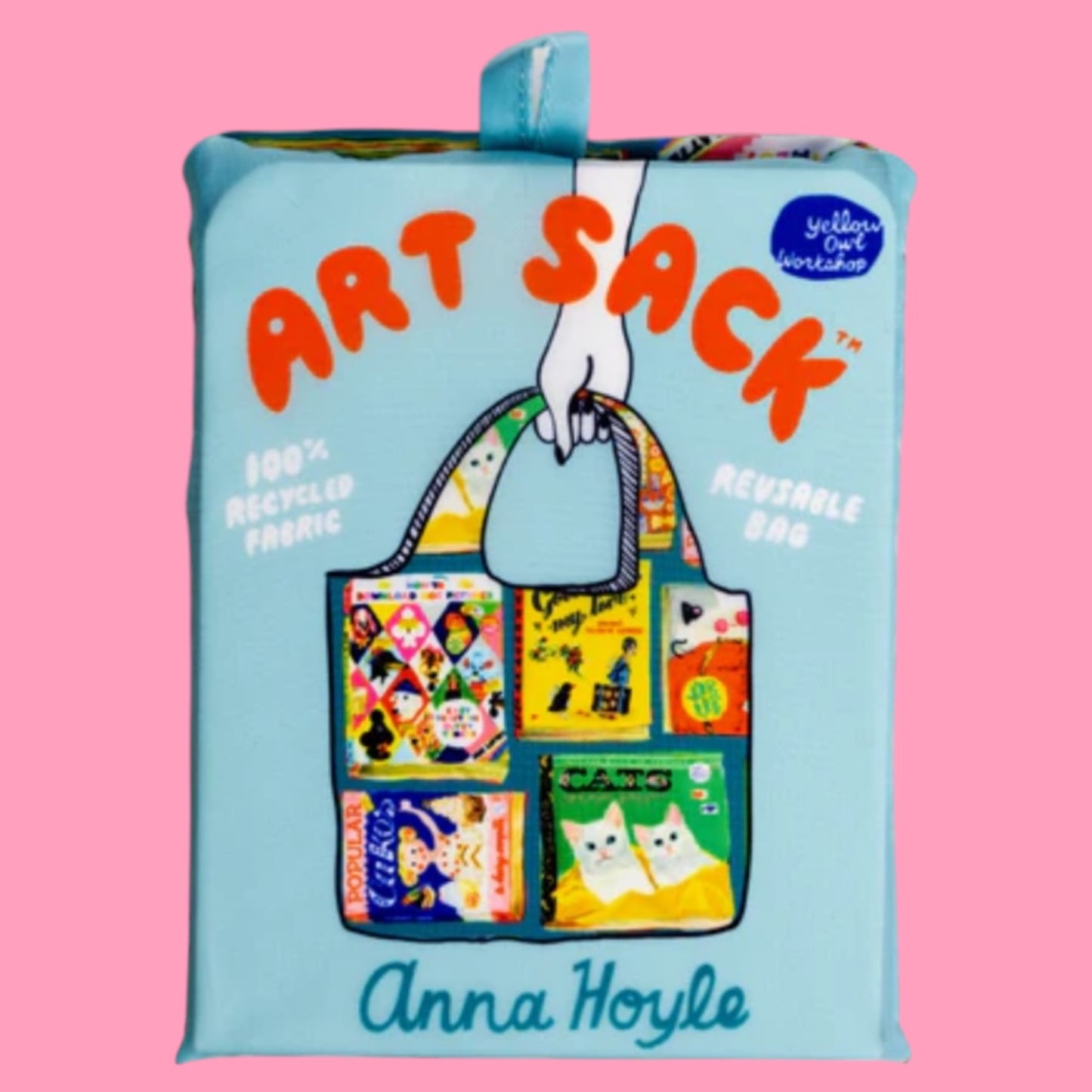 Useless Books - Foldable Shopping Sack by Anna Hoyle - Hella Kitsch