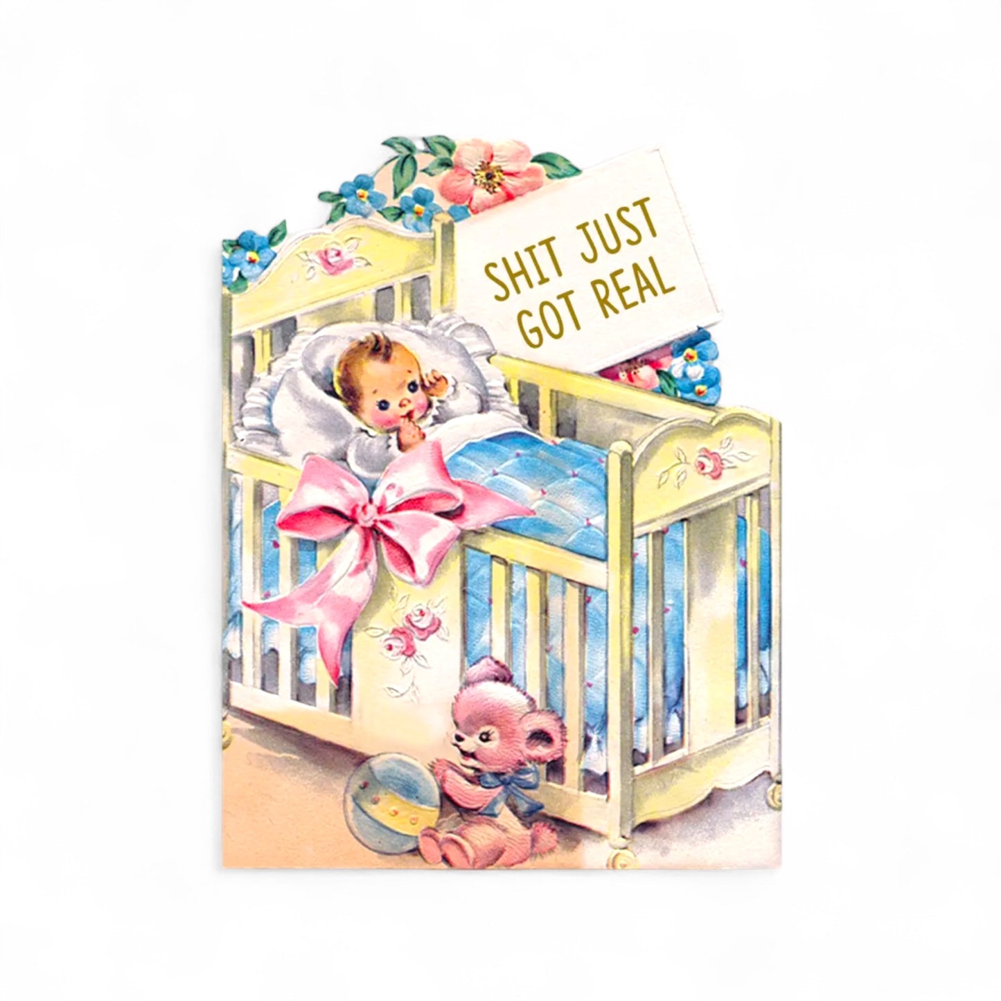 Shit Just Got Real - Greeting Card - Hella Kitsch