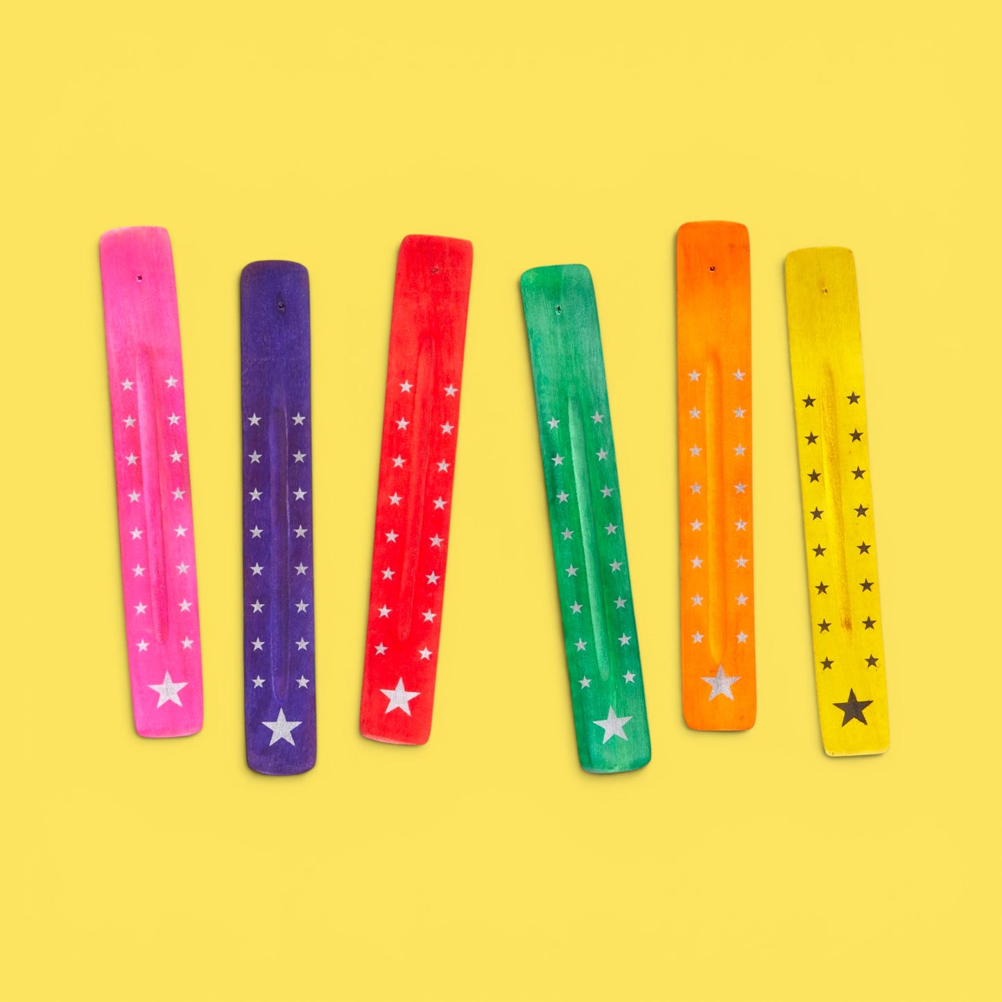Wooden Star Painted Incense Holder