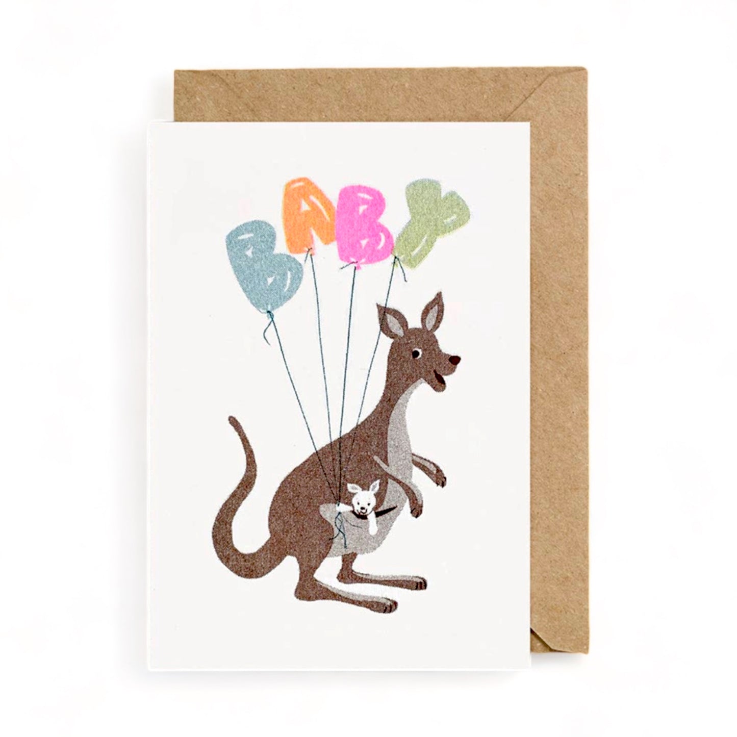 Baby Kangaroo Greeting Card - Hella Kitsch