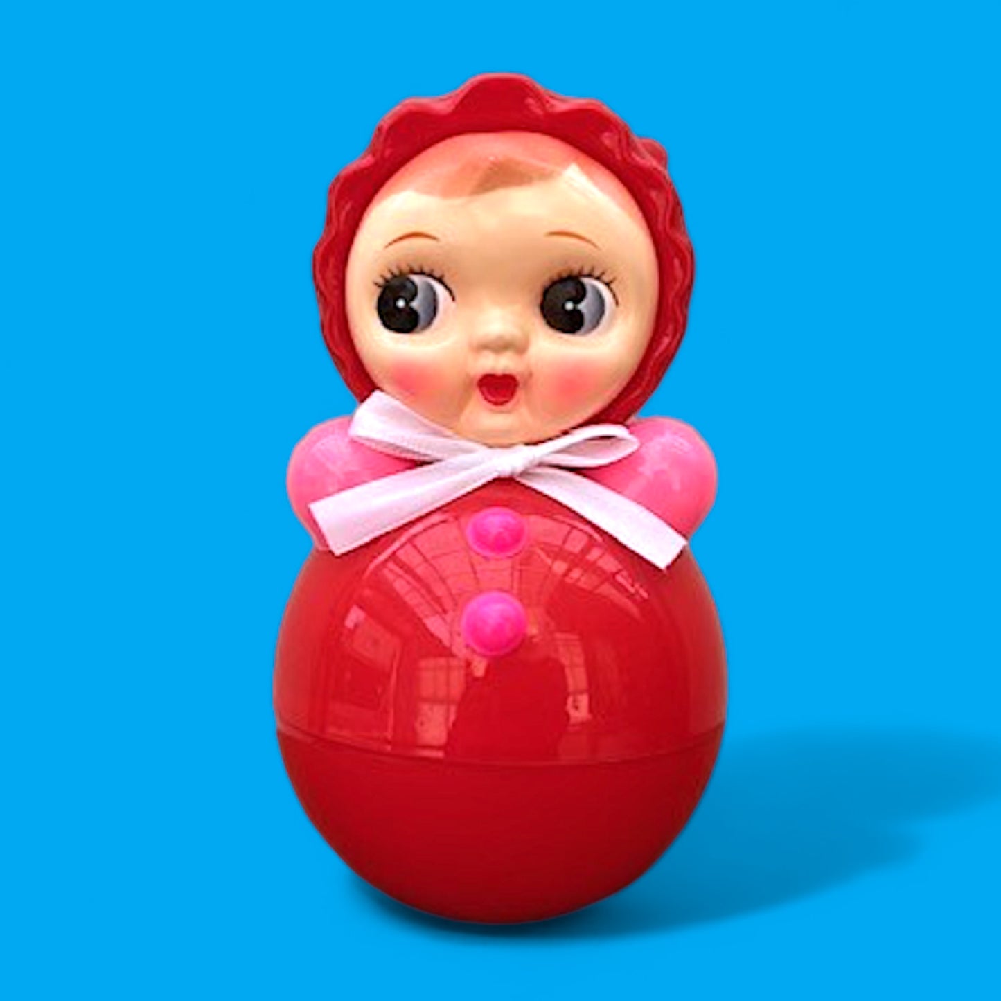 Mitsuwa Vintage Reproduction Roly- Poly Doll Red - Hella Kitsch