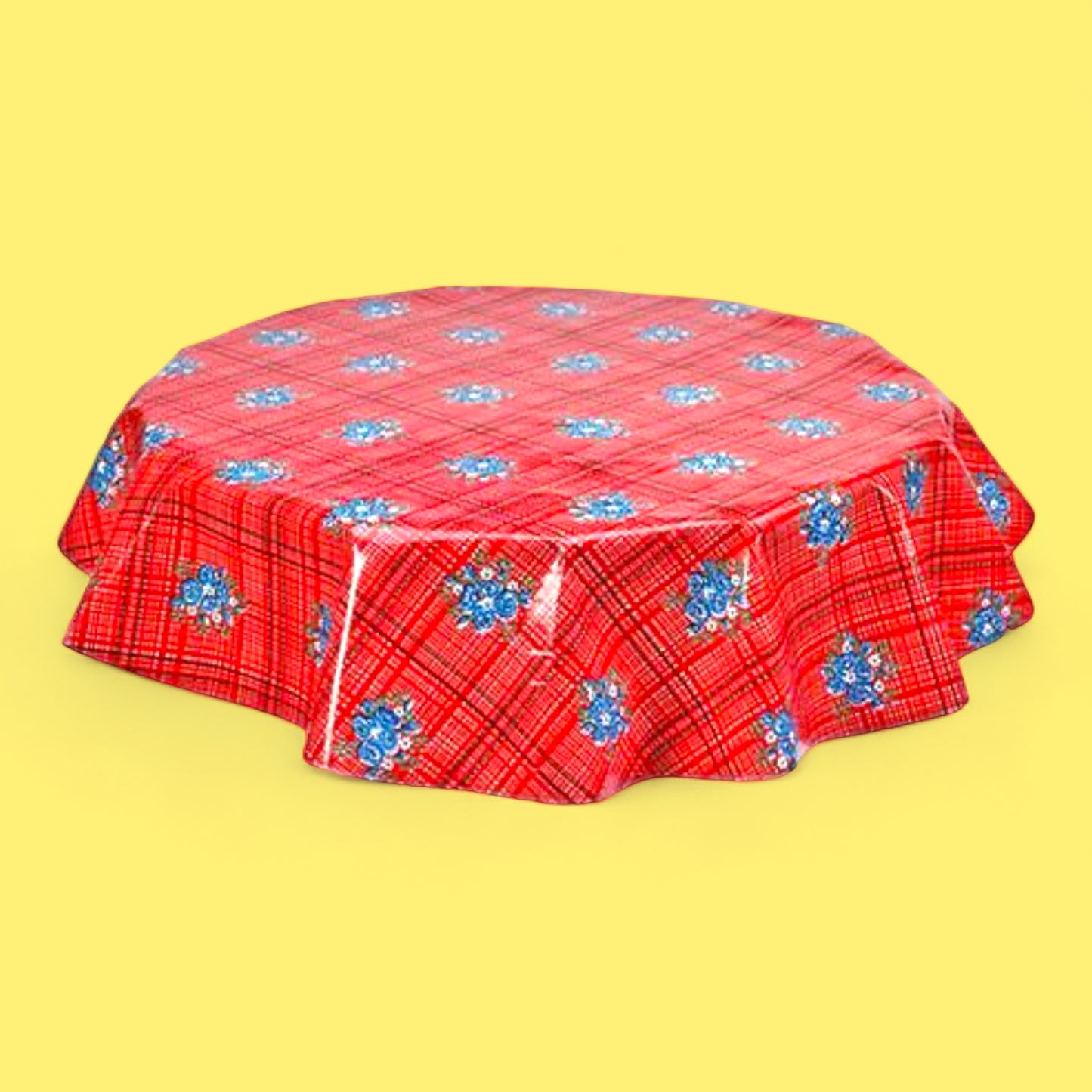 Oilcloth Tablecloth - Red Bouquet - Hella Kitsch