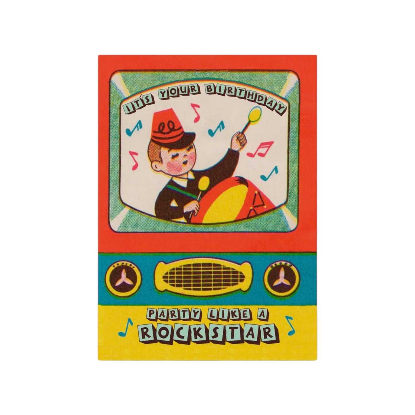 Retro Rockstar - Birthday Greeting Card - Hella Kitsch