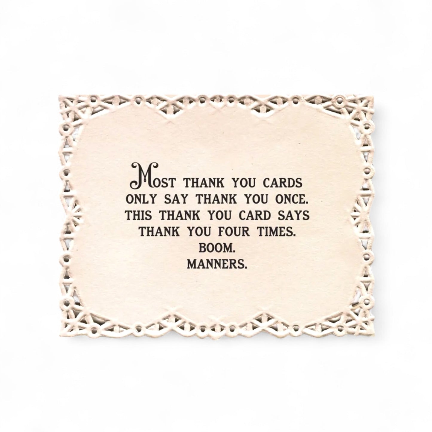 Boom. Manners. - Thank You Greeting Card - Hella Kitsch
