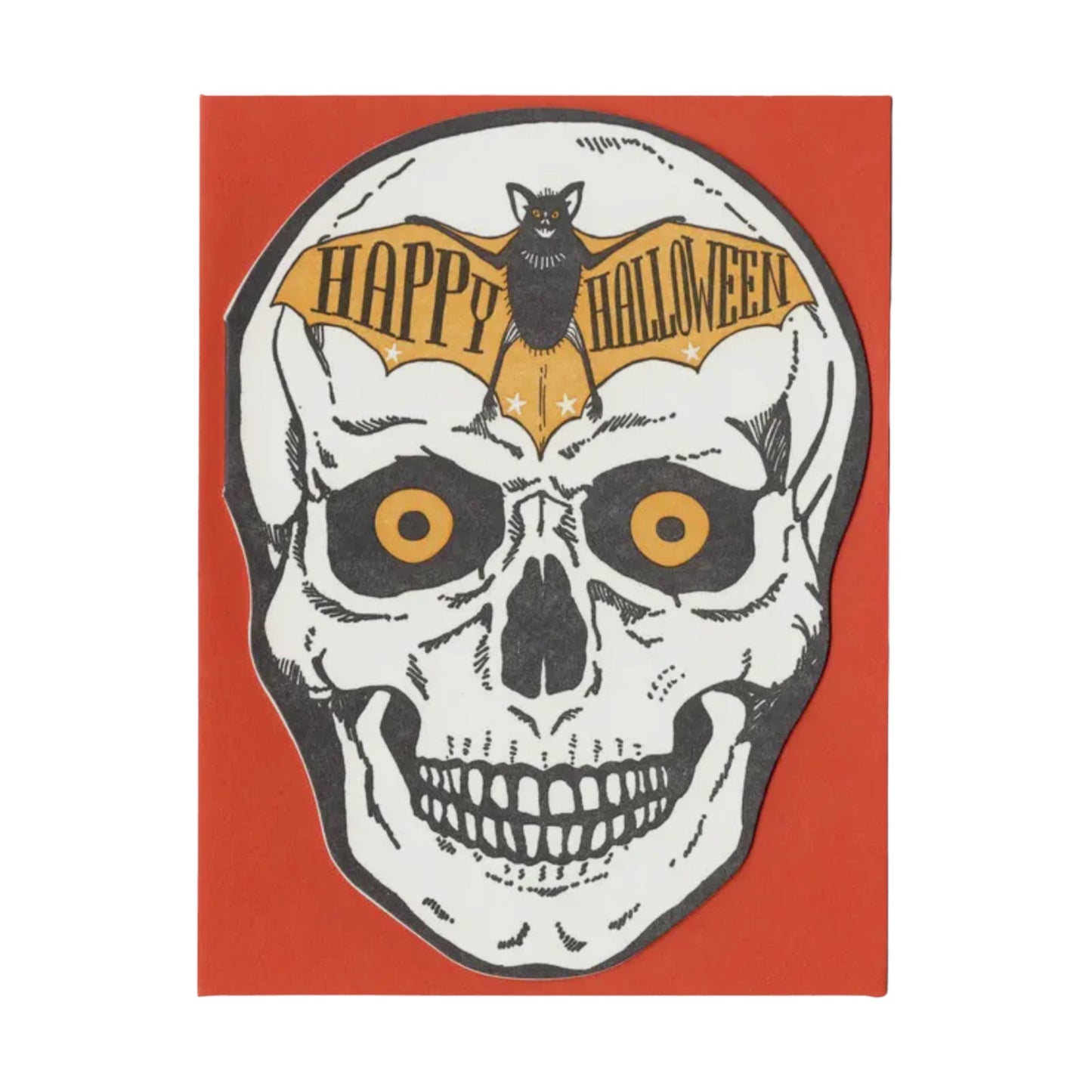 Happy Halloween Skull Greeting Card - Hella Kitsch