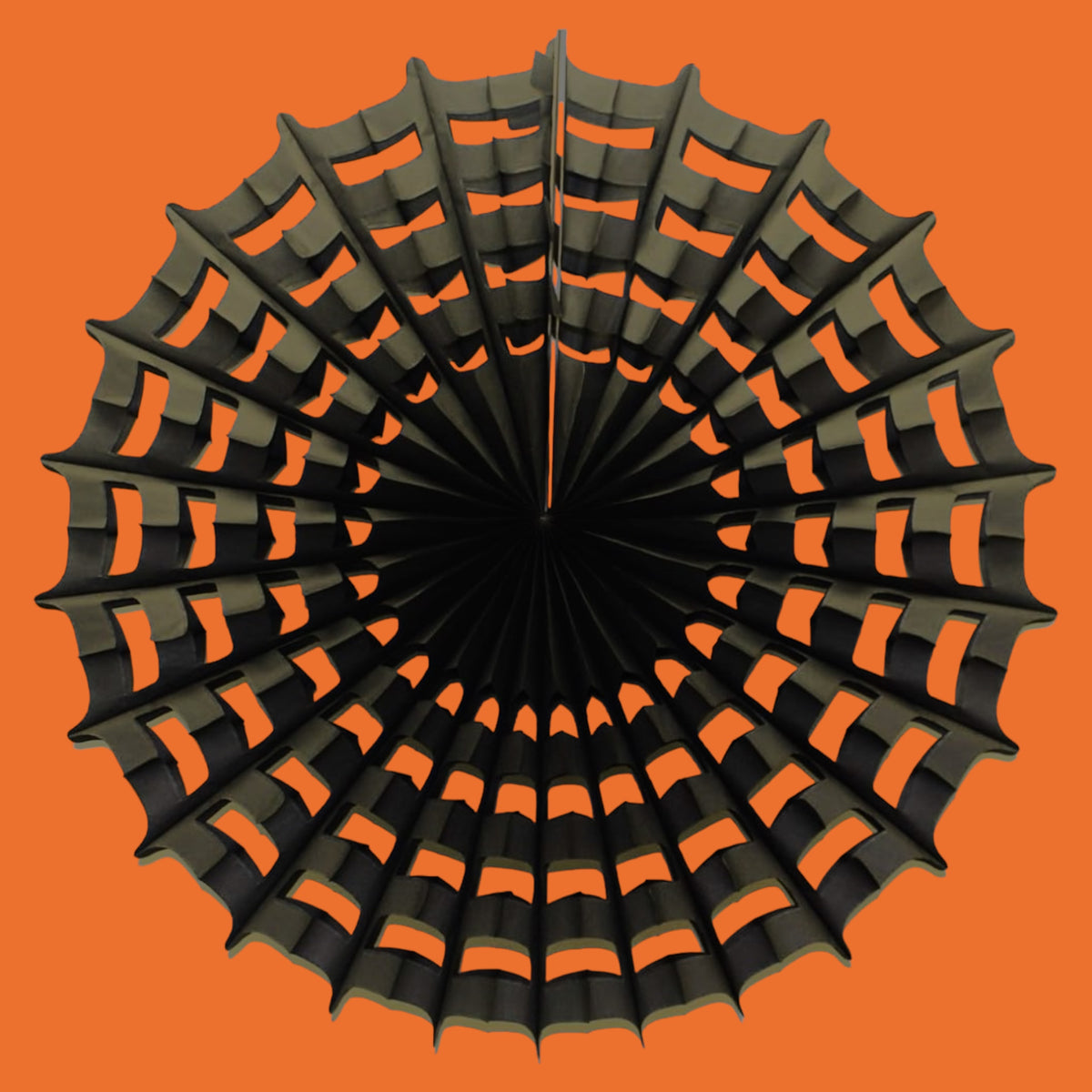 Halloween 27” Paper Web Fan - Black pack of 3 - Hella Kitsch