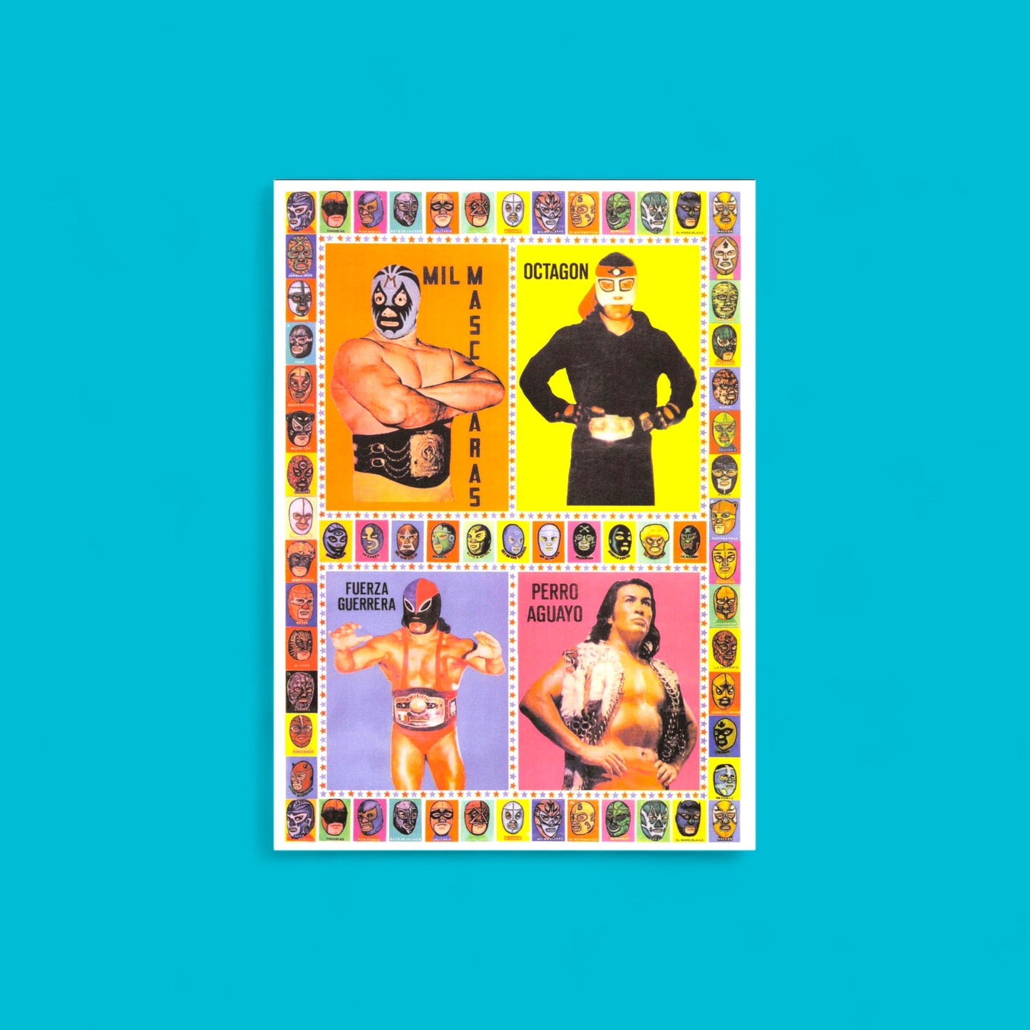 Vintage Luchador Postcard - Hella Kitsch