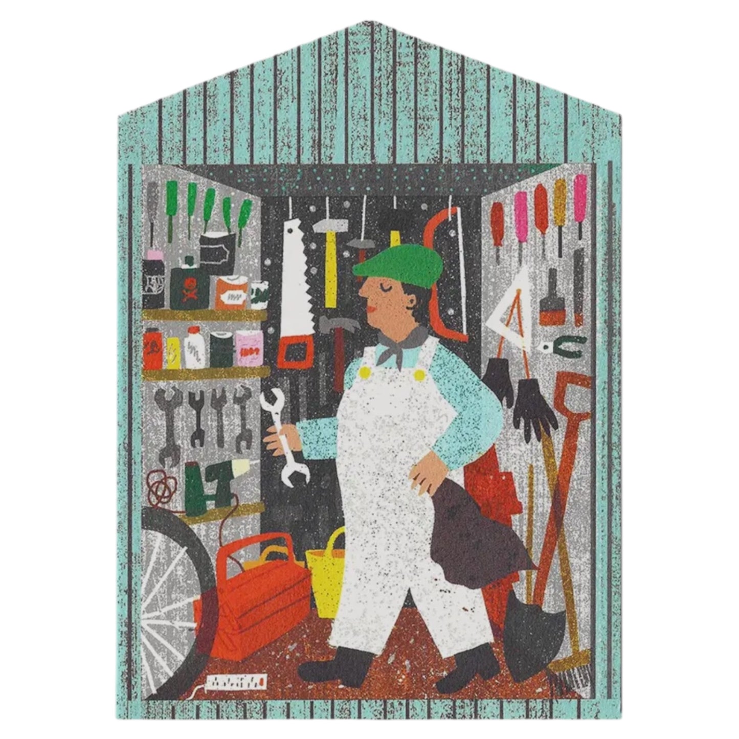Man in Shed - Greeting Card - Hella Kitsch