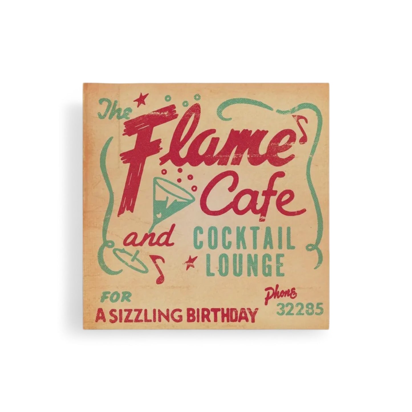 The Flame Cafe Birthday Lounge - Greeting Card - Hella Kitsch