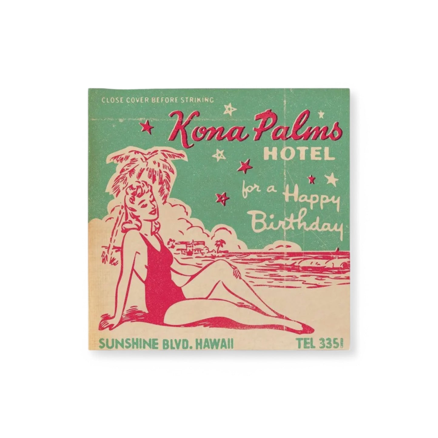 Kona Palms Hotel - Birthday Greeting Card - Hella Kitsch