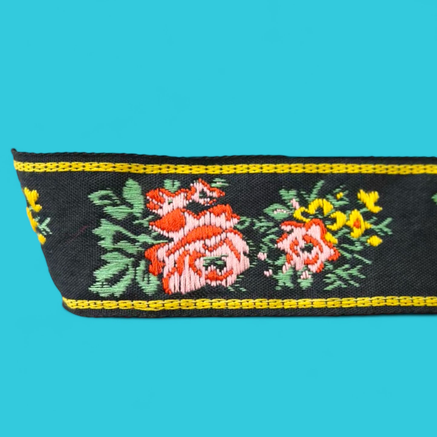 Ethnic Rose Woven 1.45 “Ribbon By the Yard - Hella Kitsch