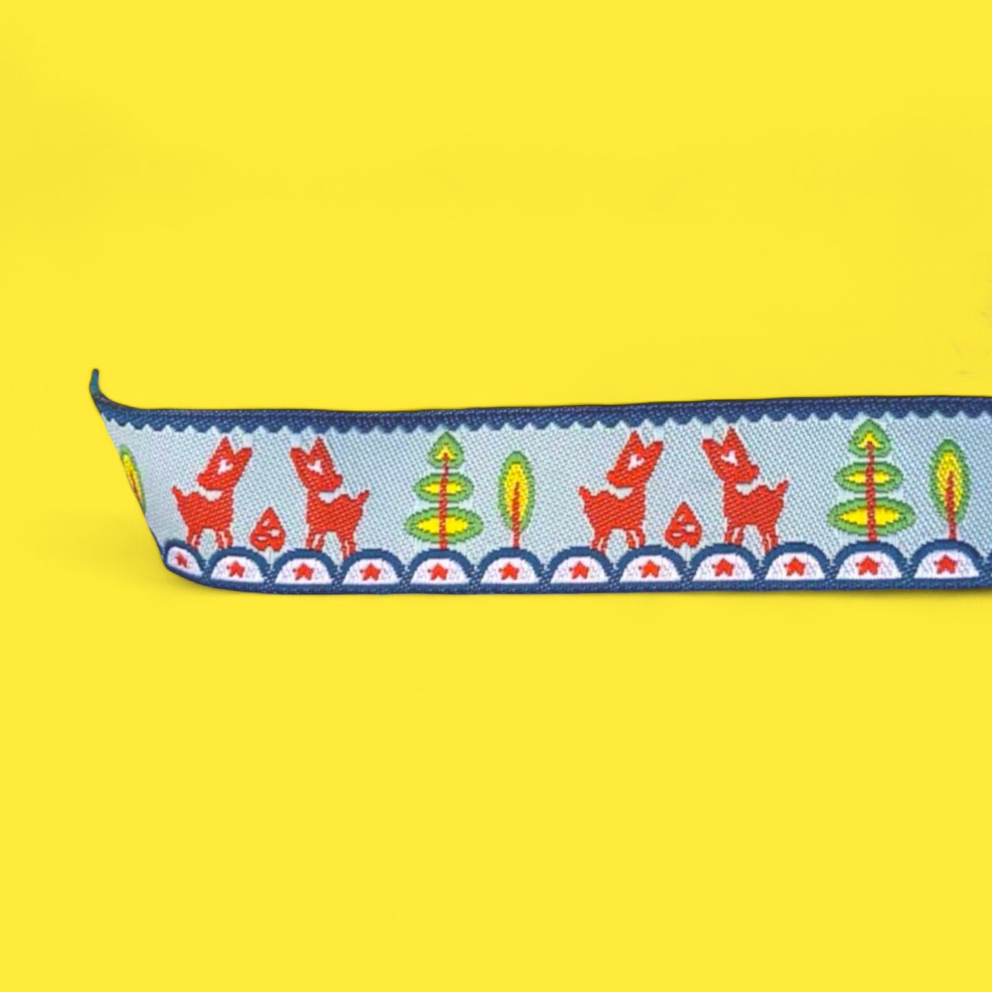 Fawn Woven Ribbon By the Yard Blue or Pink - Hella Kitsch