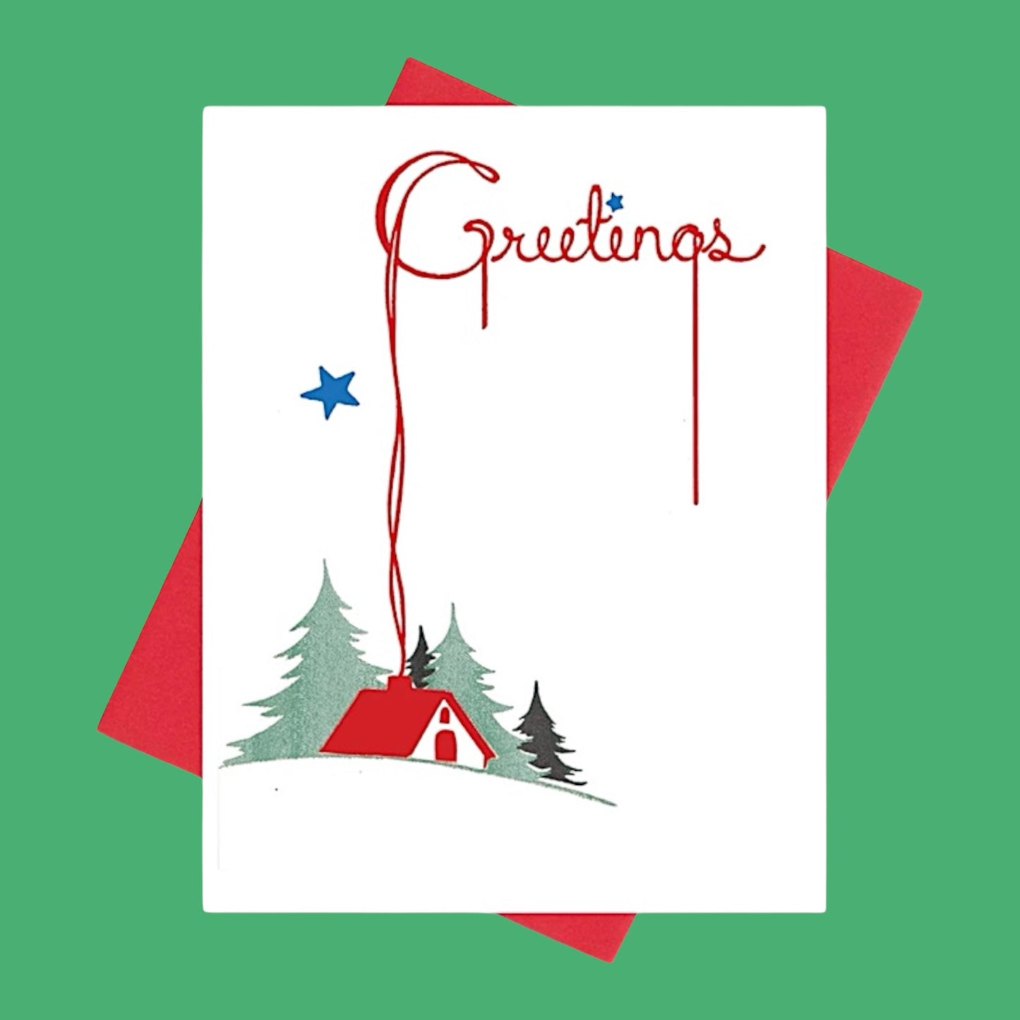 Holiday Chimney Smoke - Greeting Card - Hella Kitsch