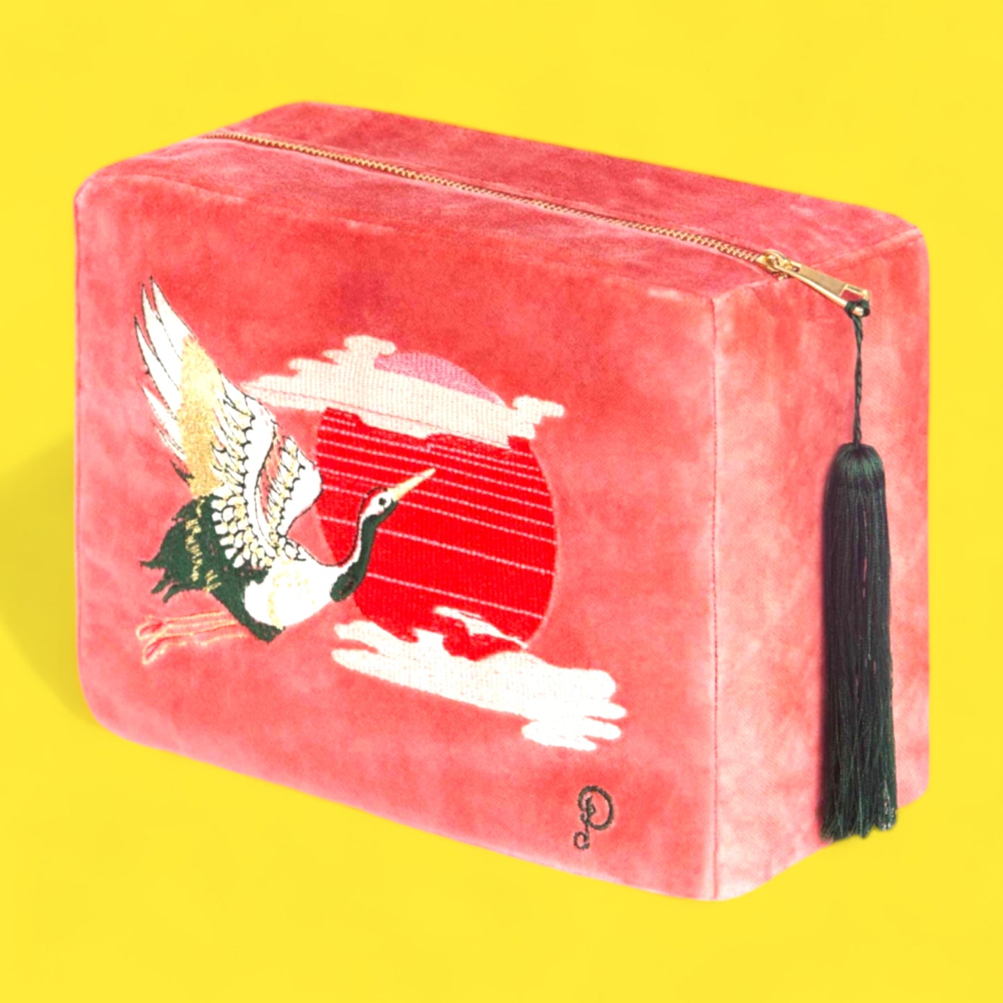 Crane at Sunrise Wash Bag or Pouch - Hella Kitsch