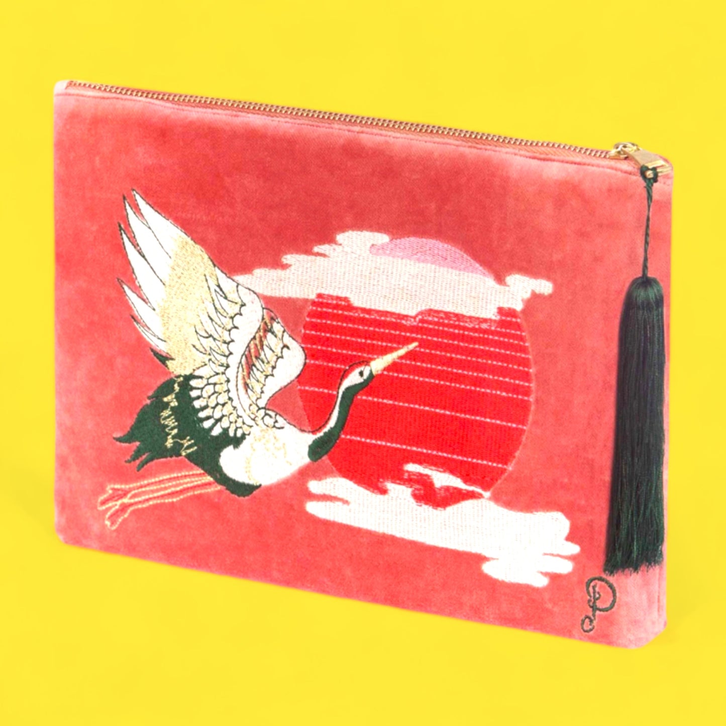 Crane at Sunrise Wash Bag or Pouch - Hella Kitsch