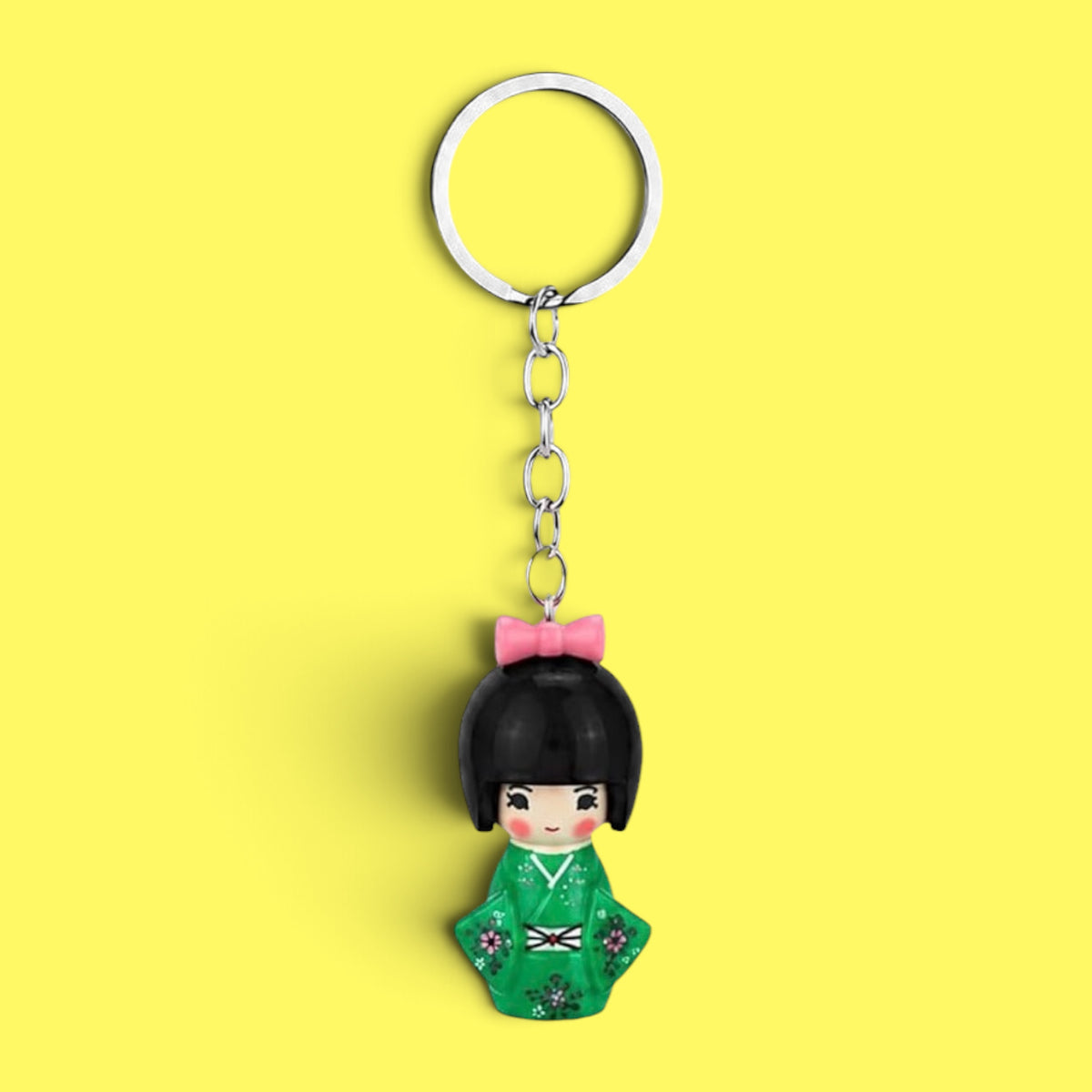 Traditional Japanese Kokeshi Keychains