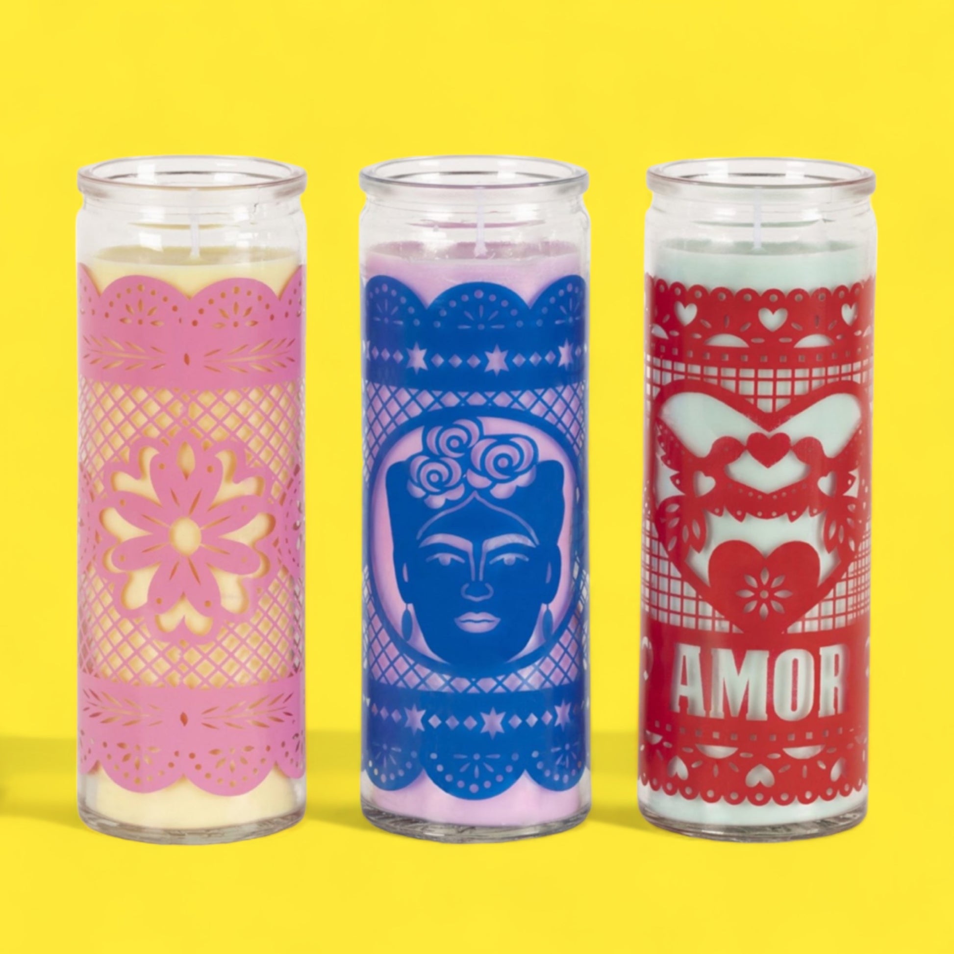 Amor Papel Picado Glass Candle - Hella Kitsch