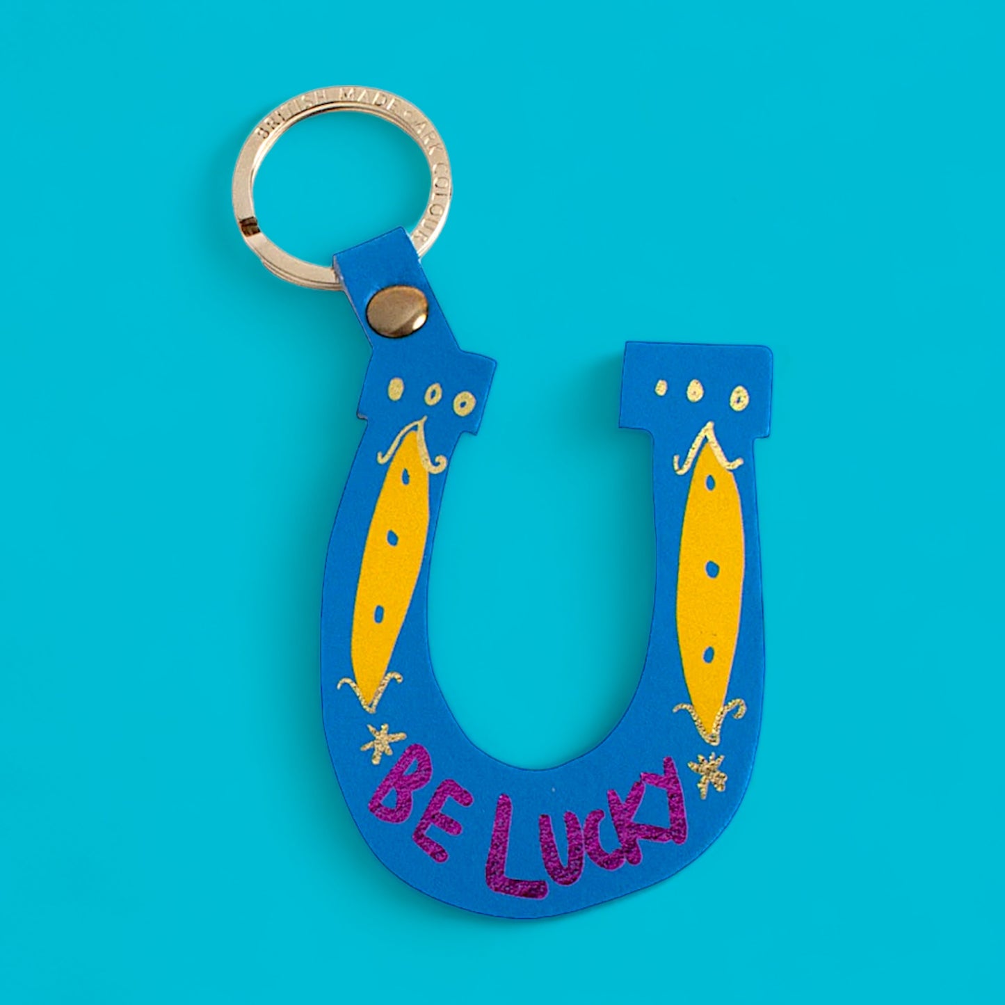 Be Lucky Horseshoe Keychain - Hella Kitsch