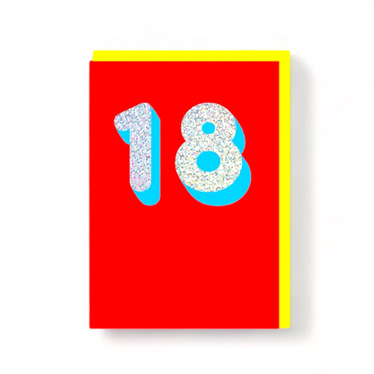 Milestone Birthday Greeting Card - 18 - Hella Kitsch