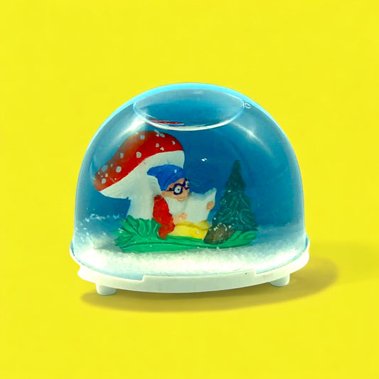 German Dwarf and Toadstool Snow Globe