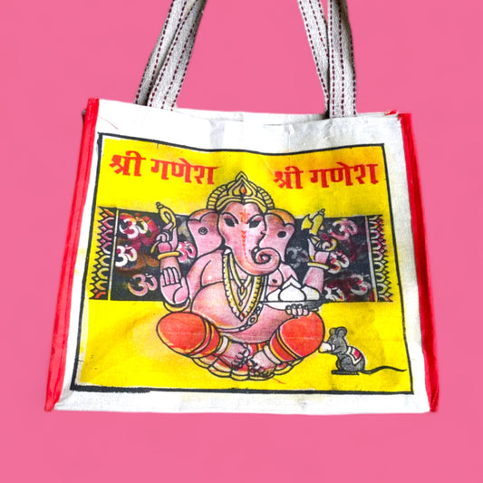 Indian Canvas Tote Bag - Ganesh - Hella Kitsch