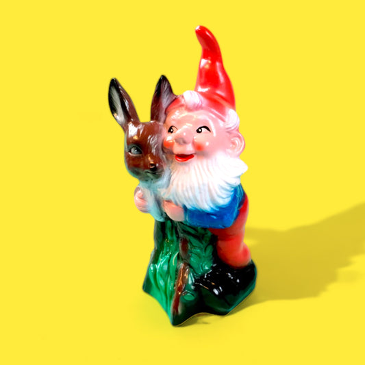 Garden Gnome with Fawn - Hella Kitsch