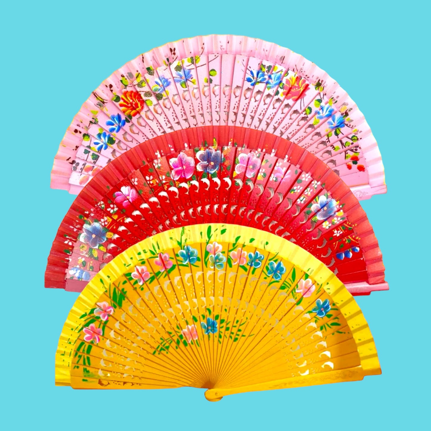 Hand-painted Wooden Spanish Fan - Hella Kitsch