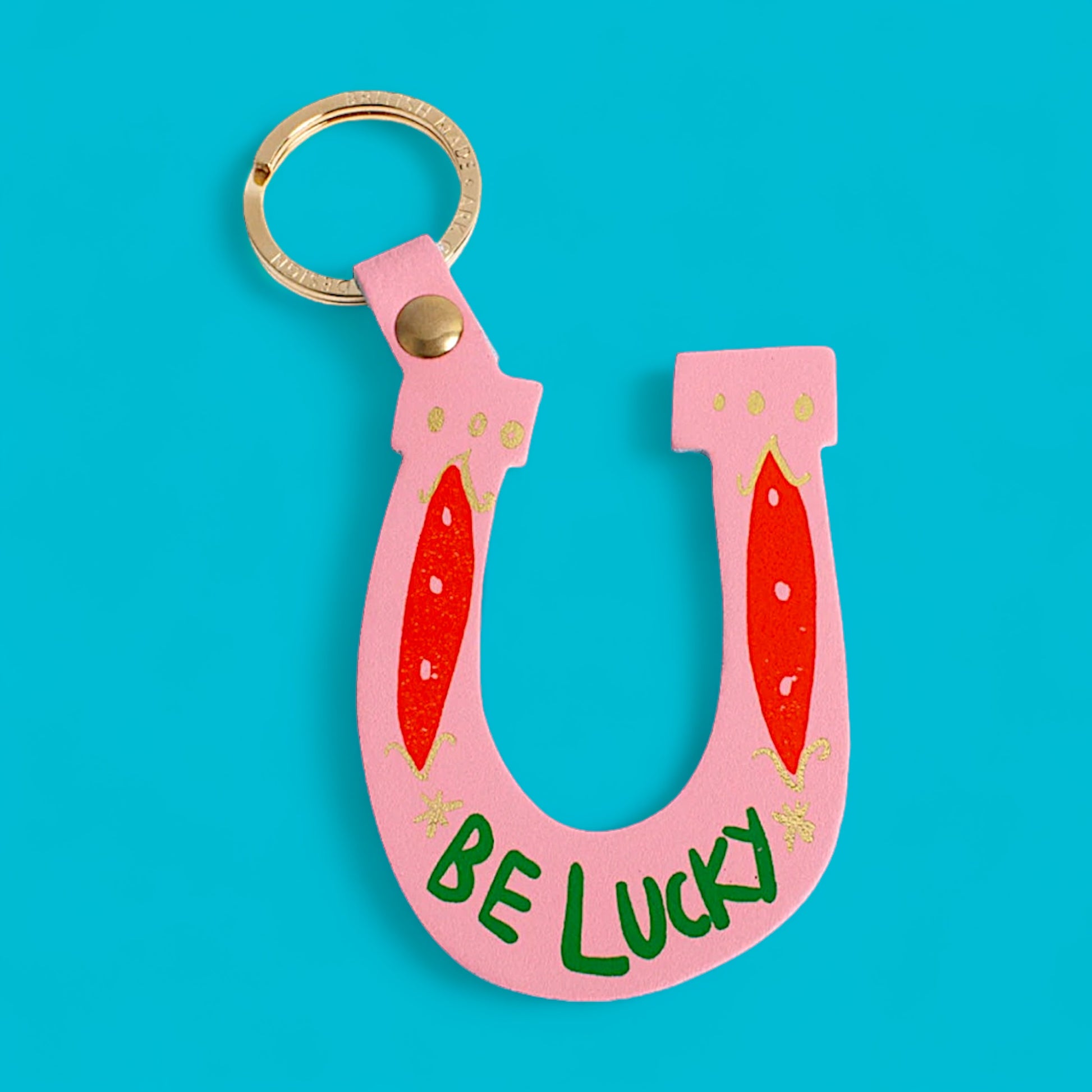 Be Lucky Horseshoe Keychain - Hella Kitsch