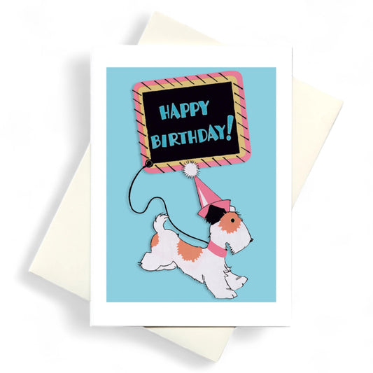 Happy Birthday Terrier - Greeting Card - Hella Kitsch