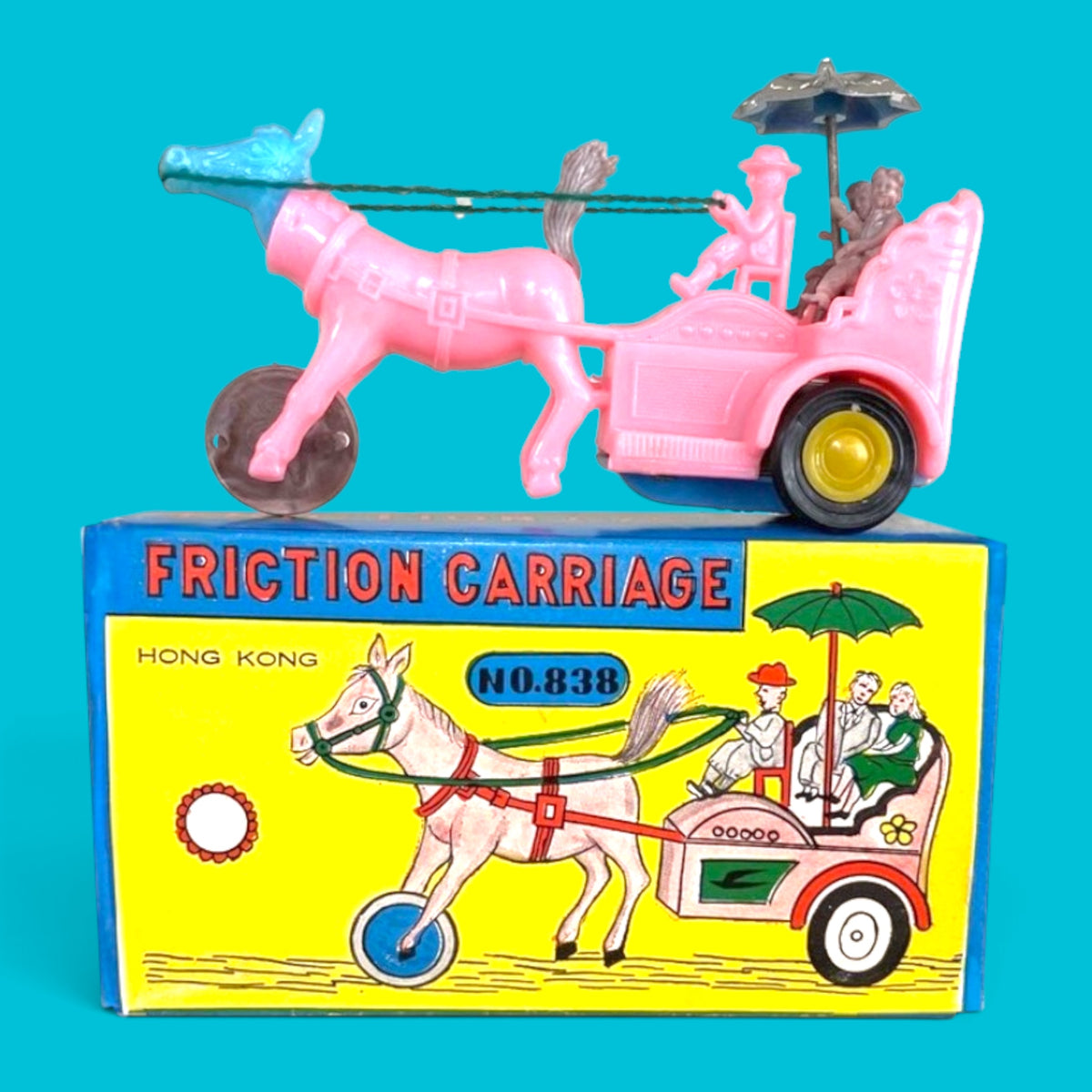Vintage Friction Horse-drawn Carriage
