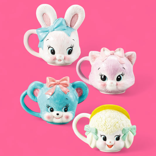 Kitschy Cuties Ceramic Collectible Mugs - Hella Kitsch