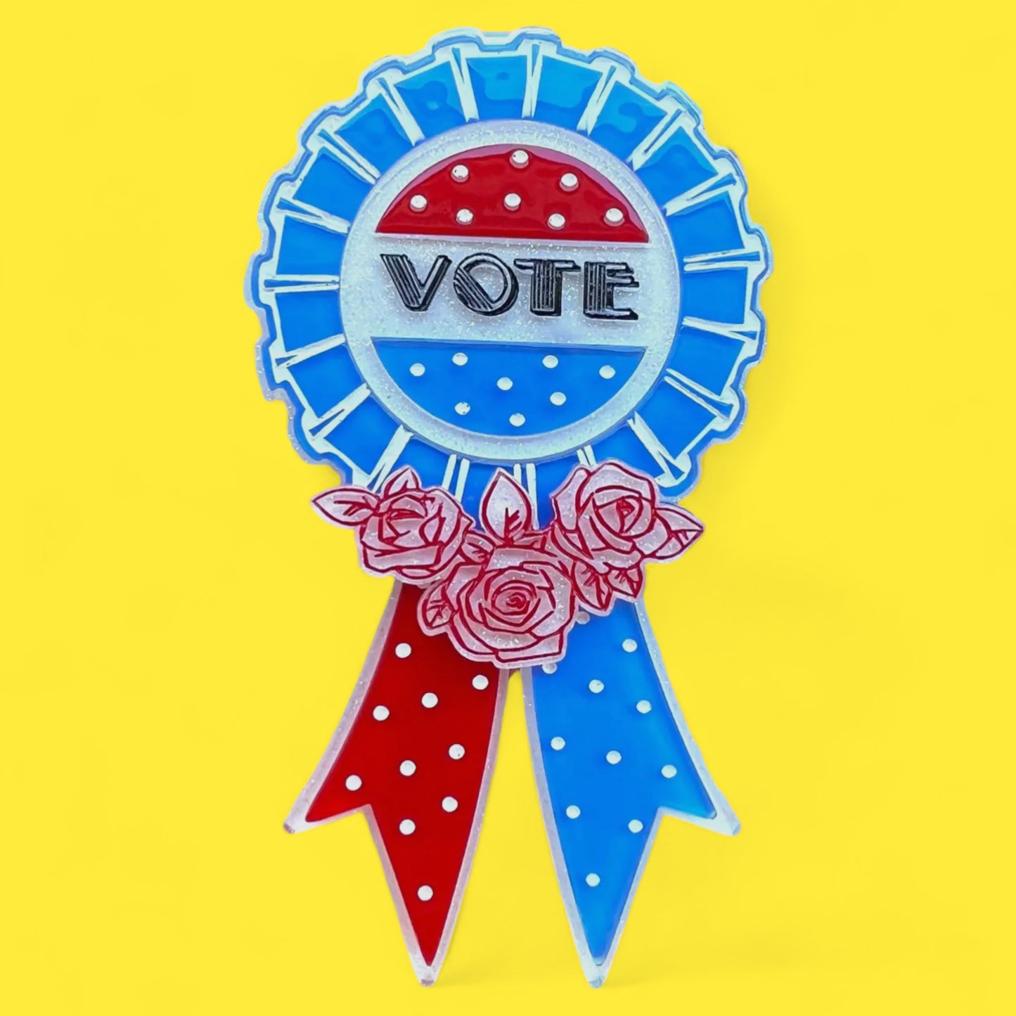 Use Your Vote Brooch by Polypaige x Lipstick & Chrome