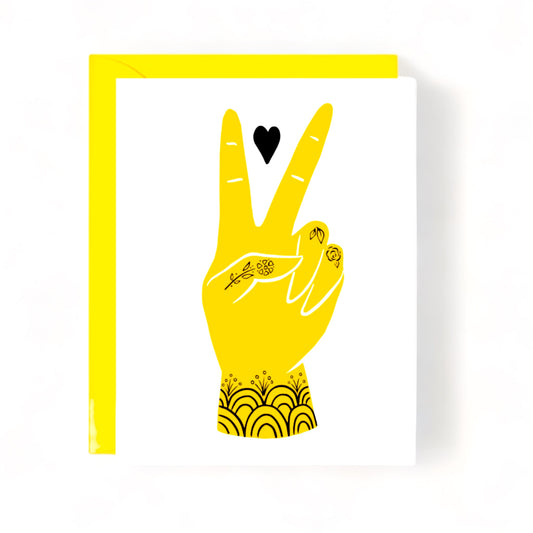 Peace & Love Hand - Greeting Card
