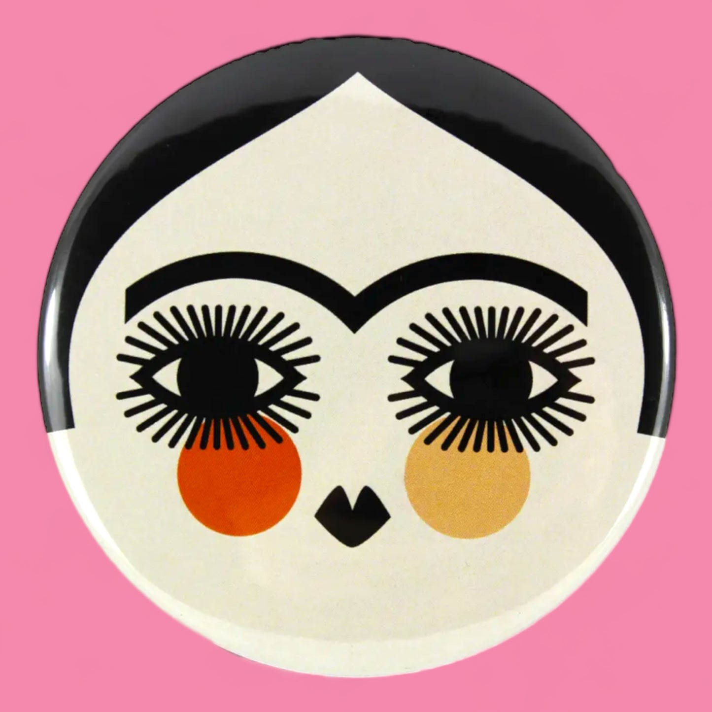 Frida Short Hair Round Pocket Mirror - Hella Kitsch