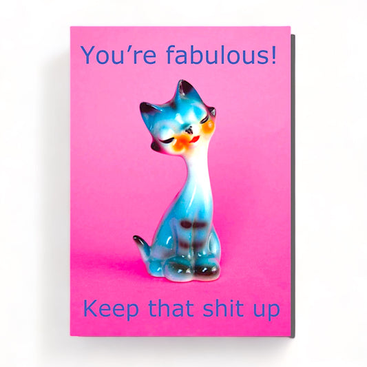 Fabulous Kitty - Greeting Card - Hella Kitsch