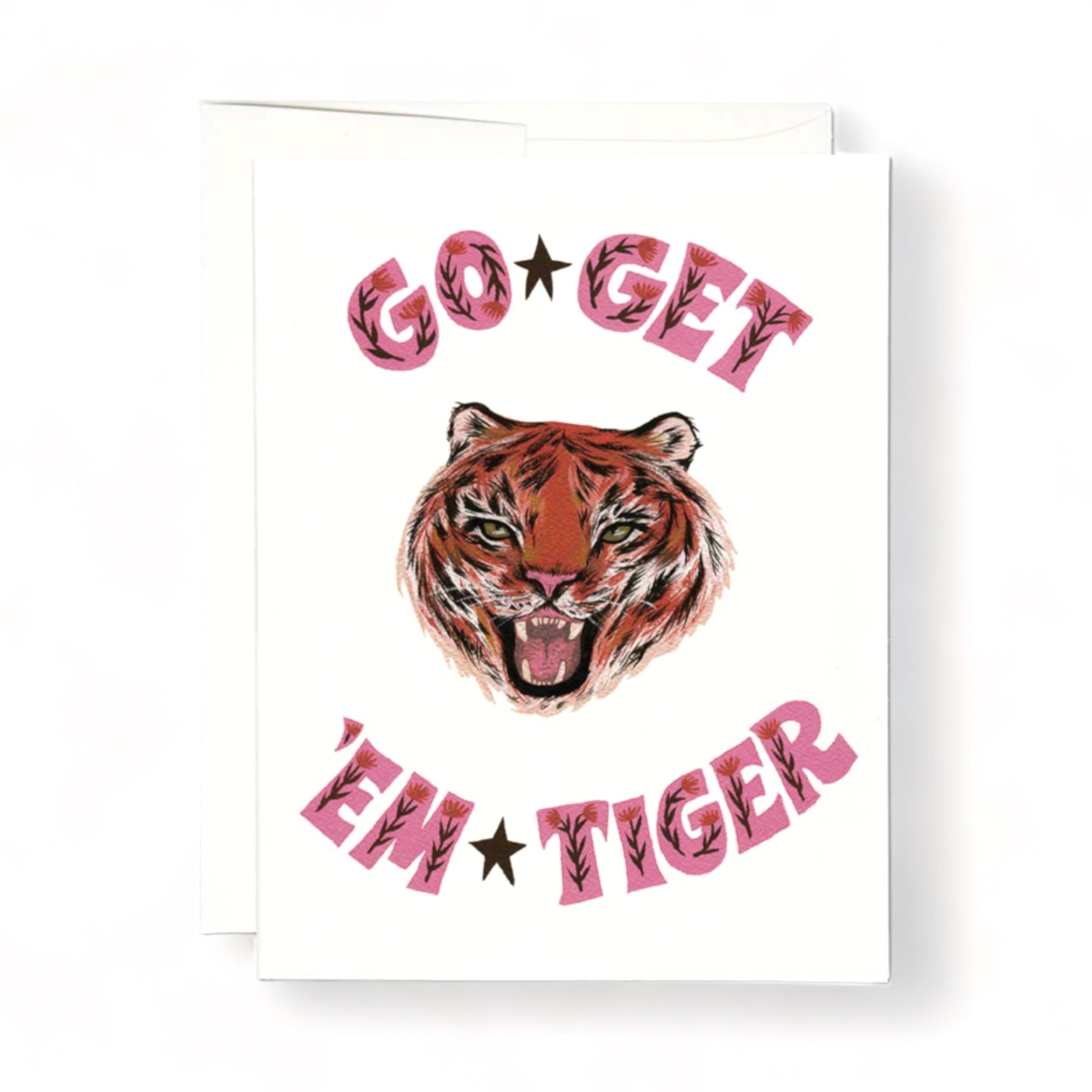 Go Get ‘Em Tiger Greeting Card - Hella Kitsch