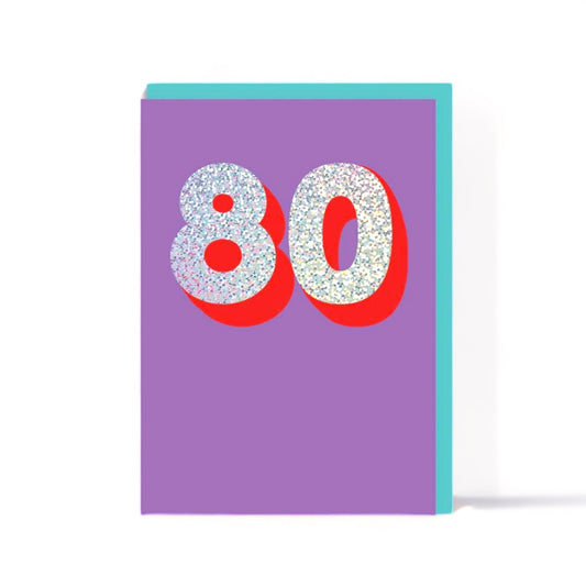 Milestone Birthday Greeting Card - 80 - Hella Kitsch