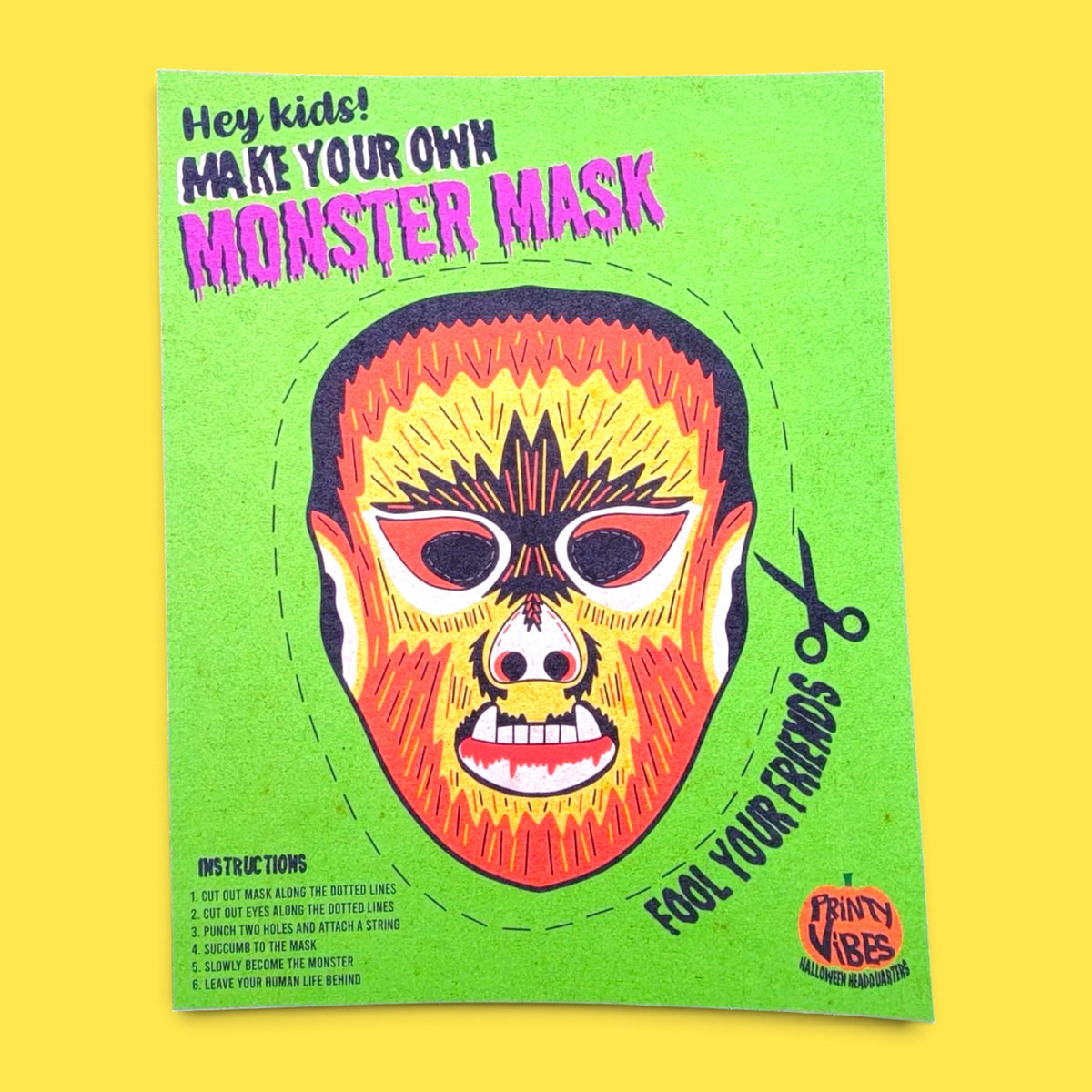 Make Your Own Classic Monster Mask