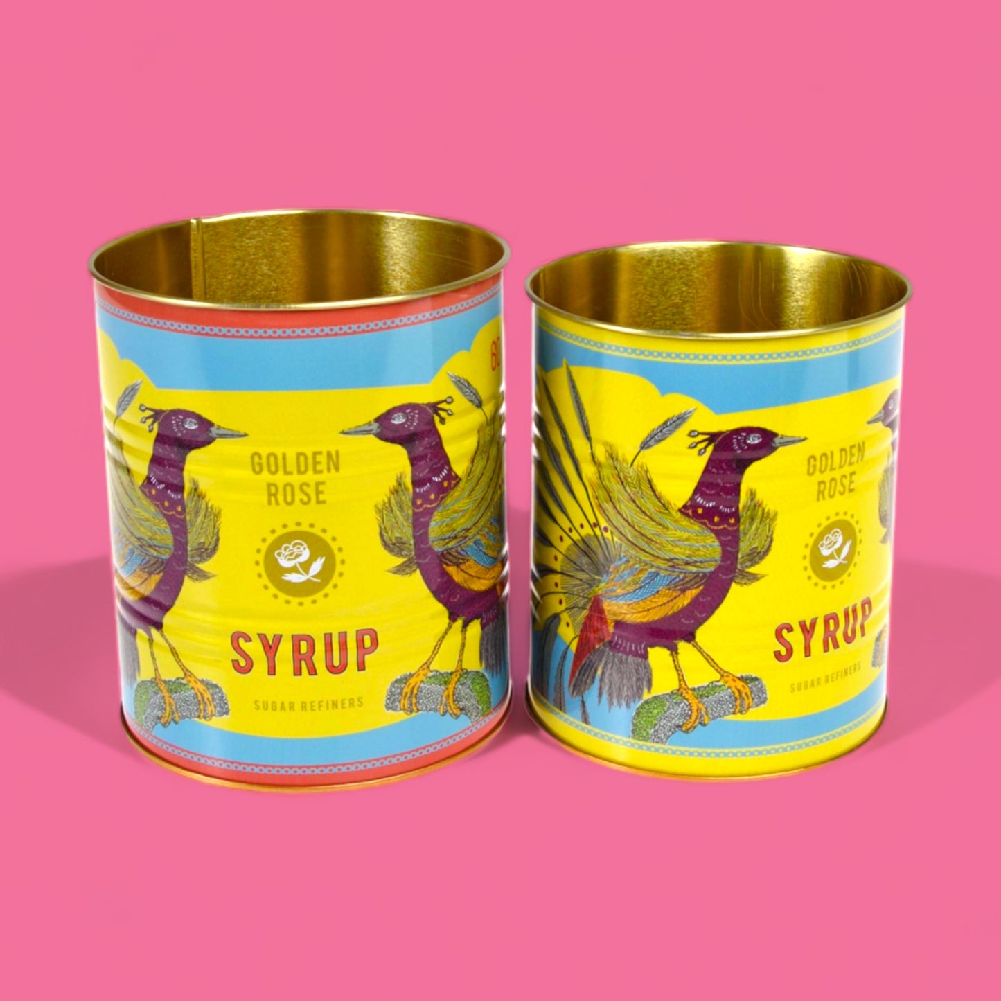 Golden Rose Syrup Storage Tin Set