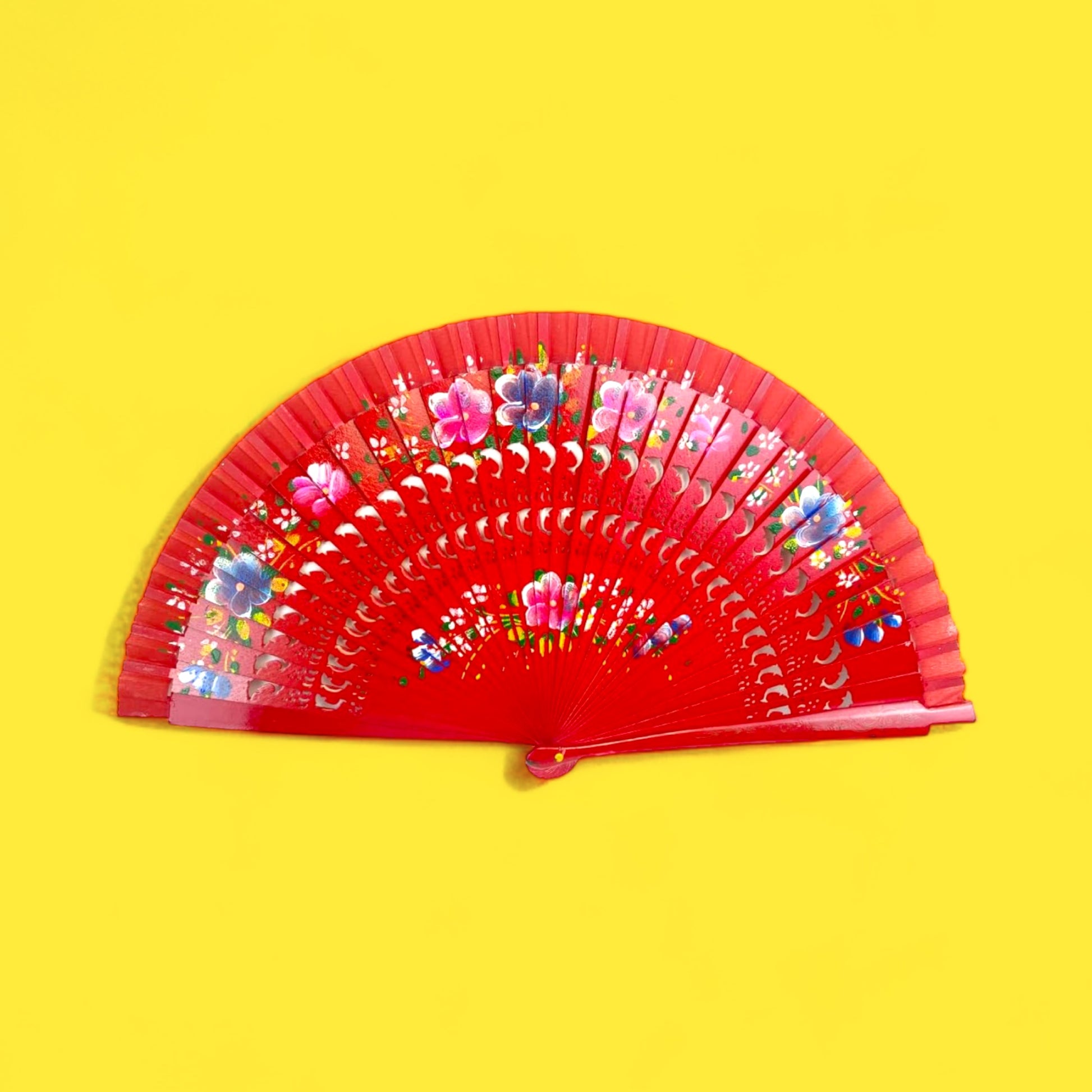 Hand-painted Wooden Spanish Fan - Hella Kitsch