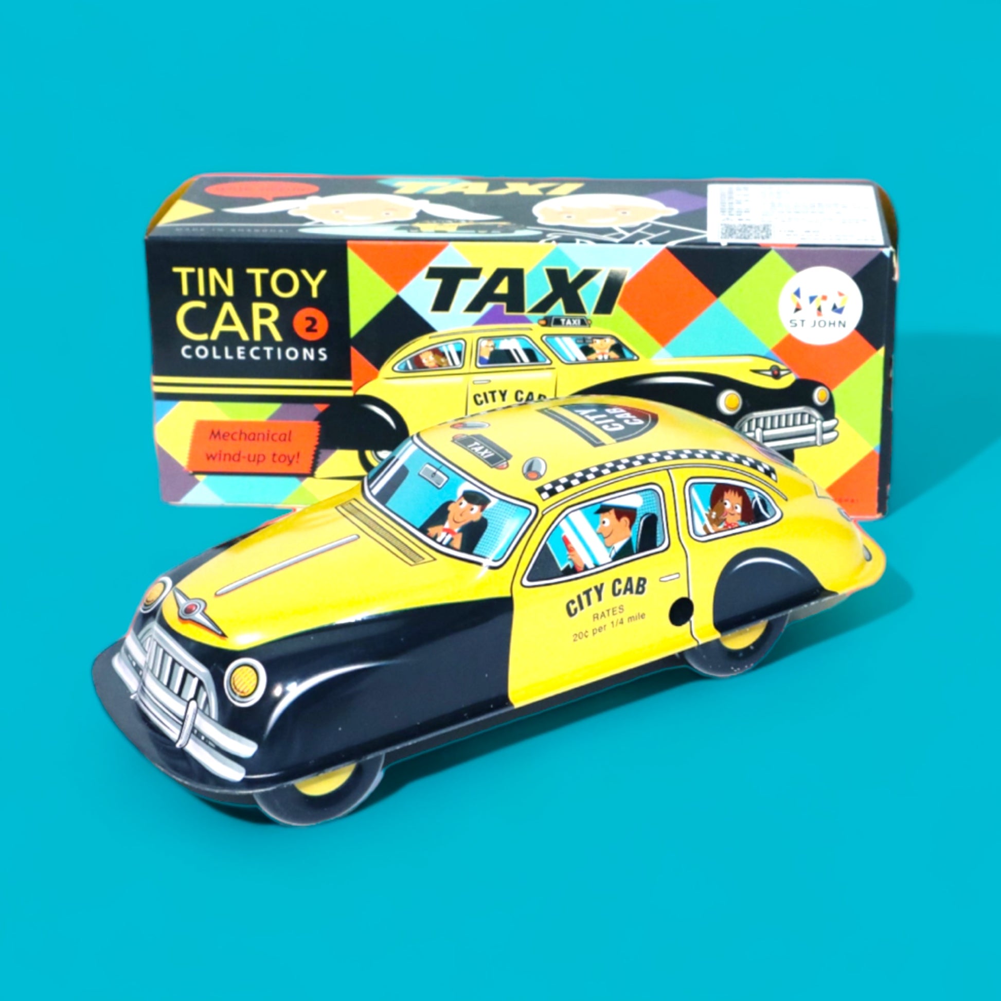 Taxi - Tin Wind-Up Toy - Hella Kitsch
